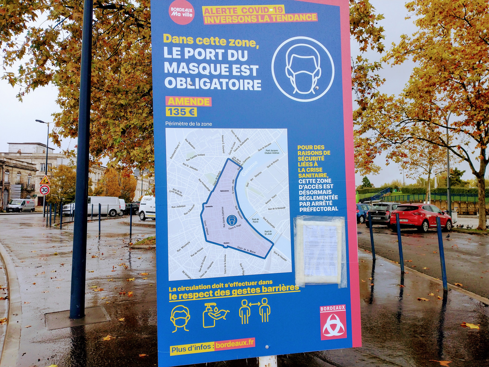 Masques obligatoires à Bordeaux (sauf à vélo)