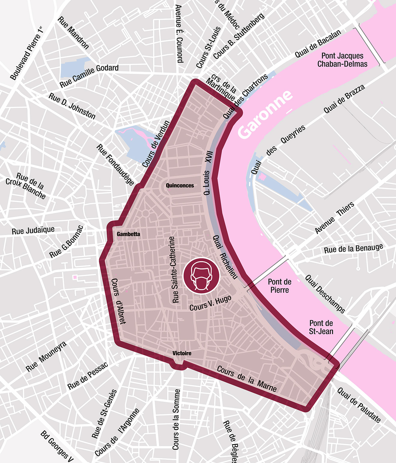 Masques obligatoires à Bordeaux (sauf à vélo)